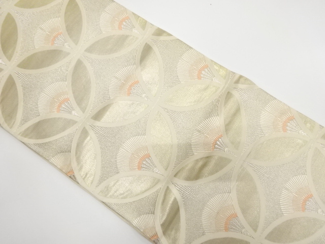 JAPANESE KIMONO / ANTIQUE FUKURO OBI / SILK / WOVEN ABSTRACT FLOWER